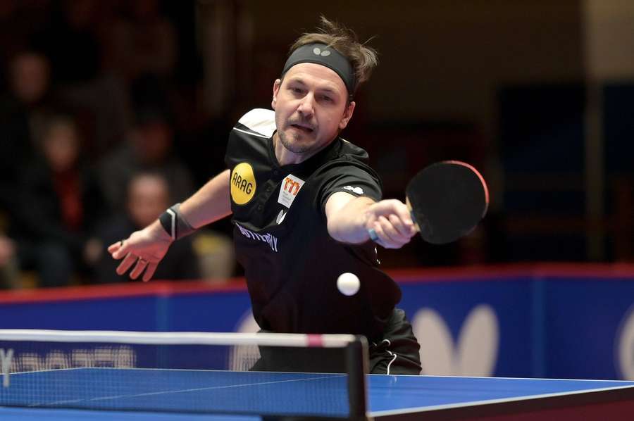 Timo Boll im ARAG CenterCourt in Düsseldorf am 16. Dezember.