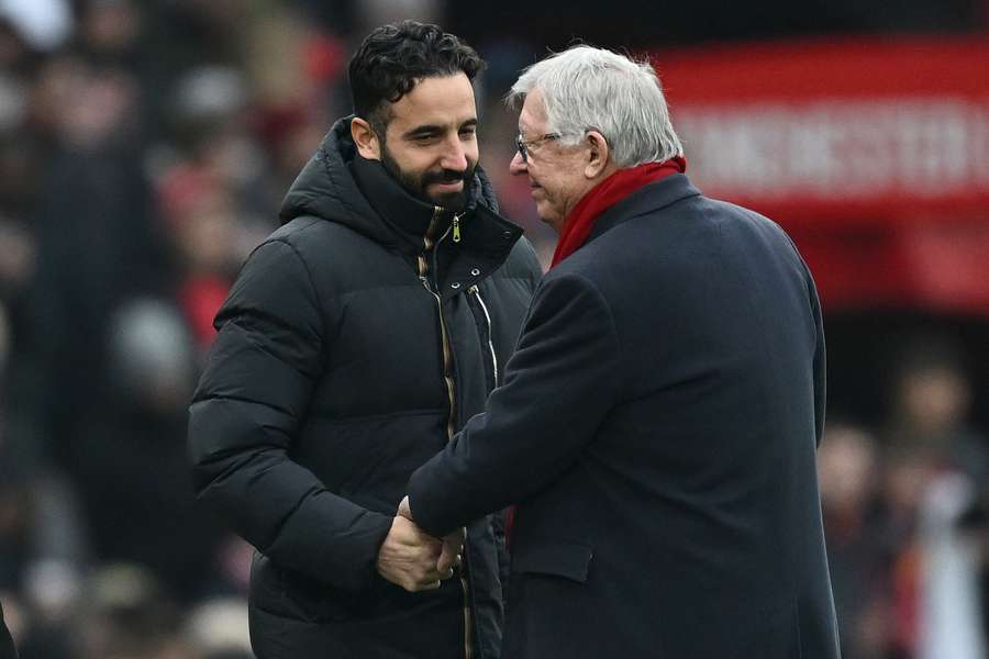 Manchester United head coach Ruben Amorim speaks with Sir Alex Ferguson Manchester United head coach Ruben Amorim speaks with Sir Alex Ferguson