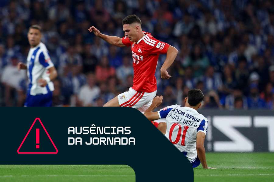 Sudakov (em cima) e Gabri Veiga (em baixo) estão em dúvida após o Clássico Sudakov (em cima) e Gabri Veiga (em baixo) estão em dúvida após o Clássico