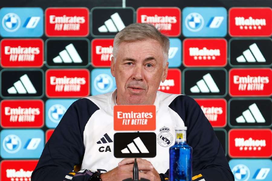 Ancelotti falou com a imprensa na véspera da partida contra o Rayo Vallecano