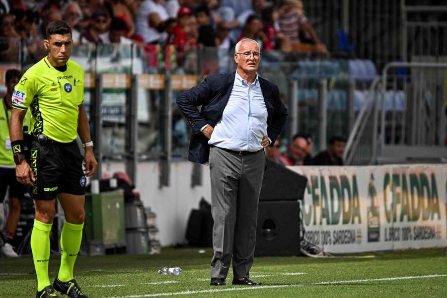 Ranieri nel corso della sfida contro l'Udinese