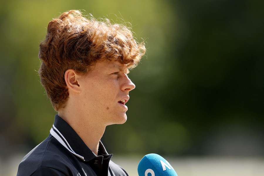 Jannik Sinner depois da sua vitória em Melbourne