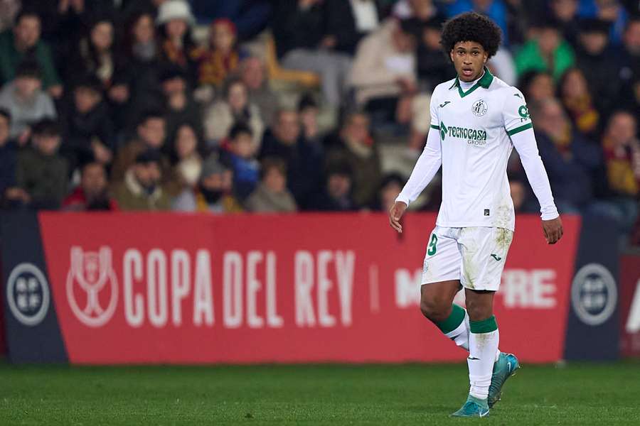 Peter Federico, durante un partido de Copa del Rey con el Getafe Peter Federico, durante un partido de Copa del Rey con el Getafe