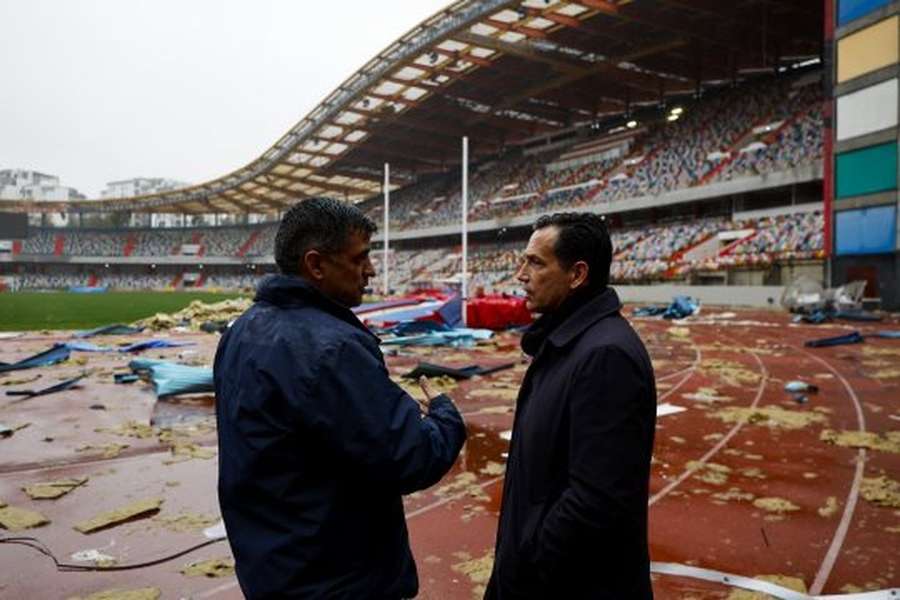 Pedro Proença visitou o Estádio Magalhães Pessoa na segunda-feira