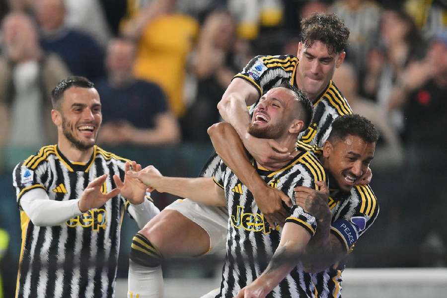 Juventus celebrate their goal