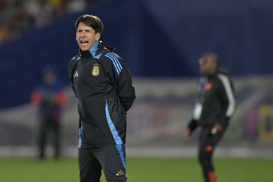 Placente, durante la semifinal contra Colombia