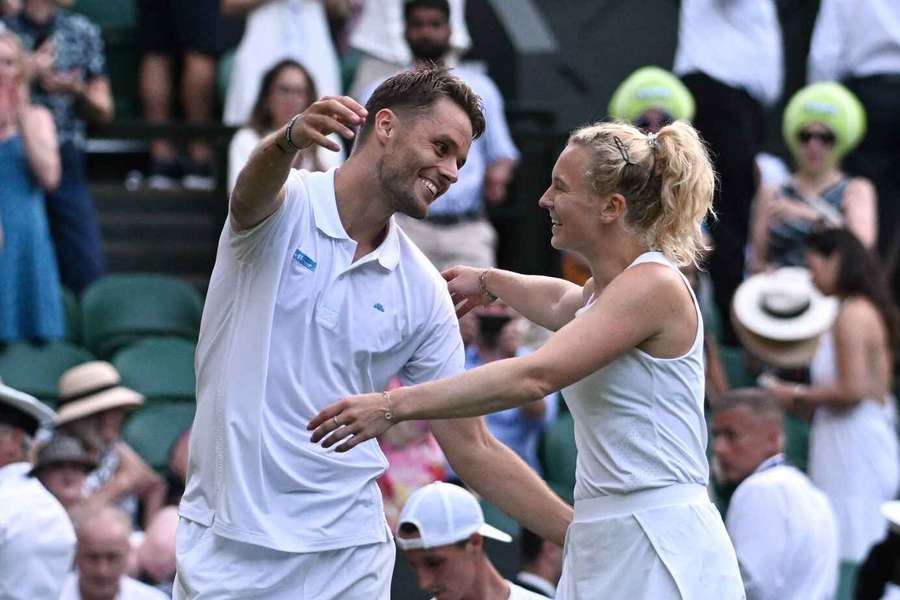 Siniaková a Verbeek po vítězném finále. Siniaková a Verbeek po vítězném finále.