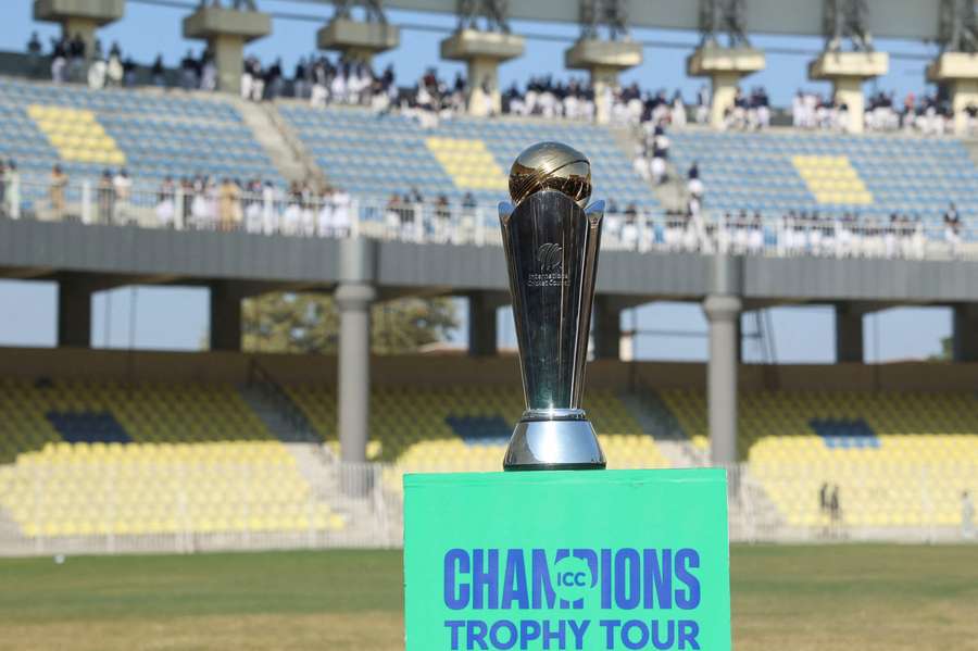 The Champions Trophy trophy in Pakistan