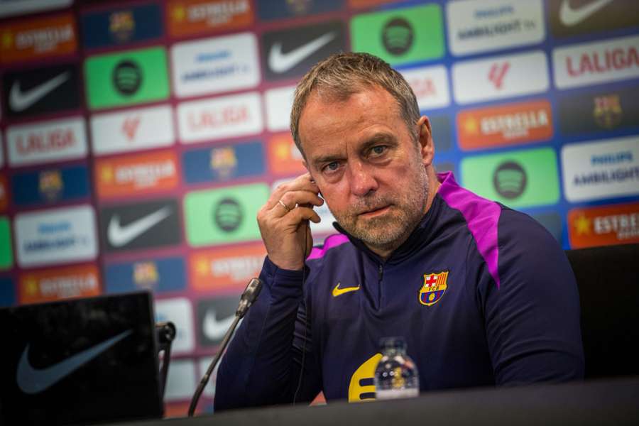 Hansi Flick, en la rueda de prensa previa al Barça-Levante
