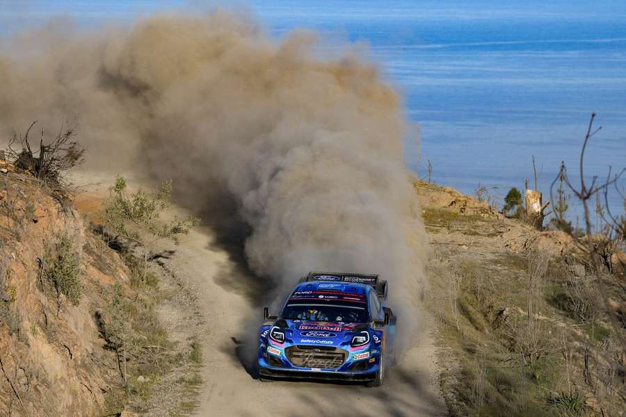 Ott Tanak in action in Chile