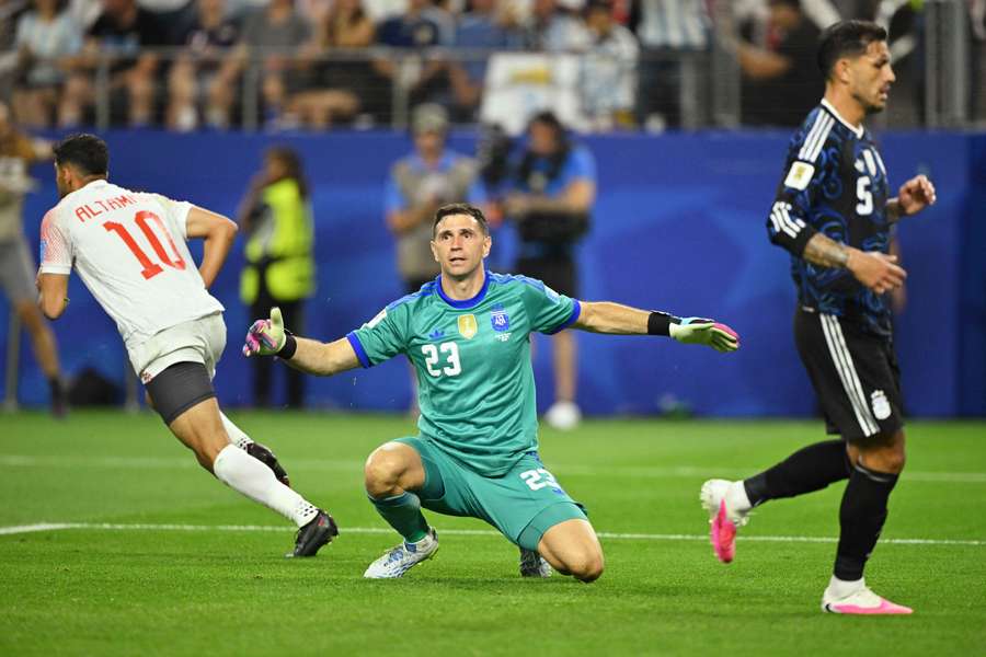 Emiliano 'Dibu' Martínez, lors du match face à la Jordanie