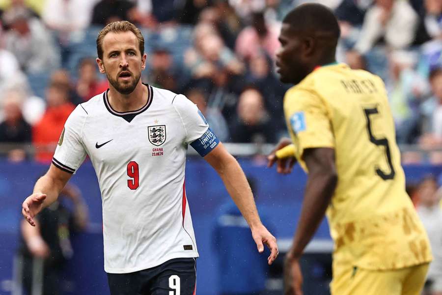 England's Harry Kane in action against Ghana