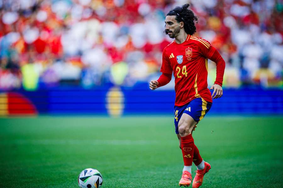 Marc Cucurella, durante el España-Alemania