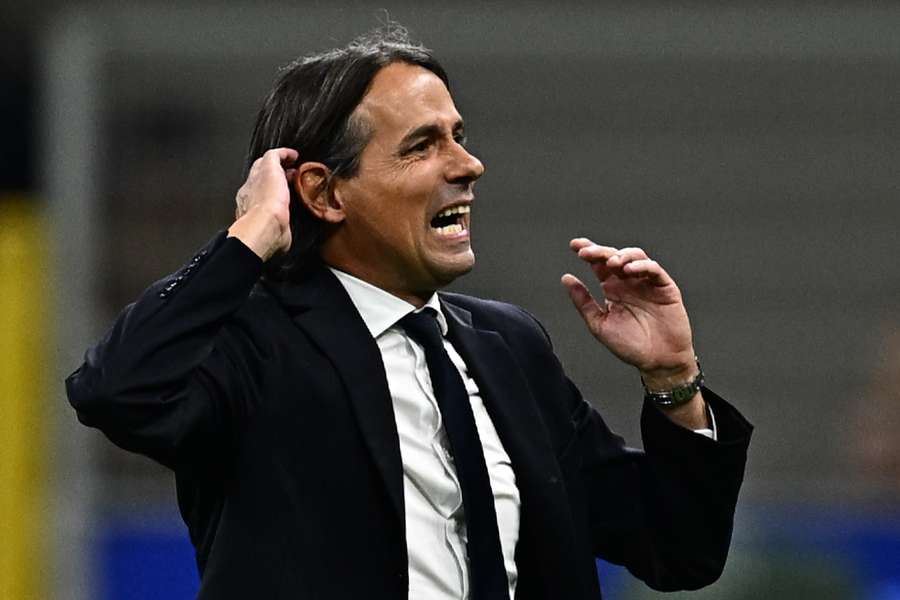 L'allenatore dell'Inter Simone Inzaghi reagisce