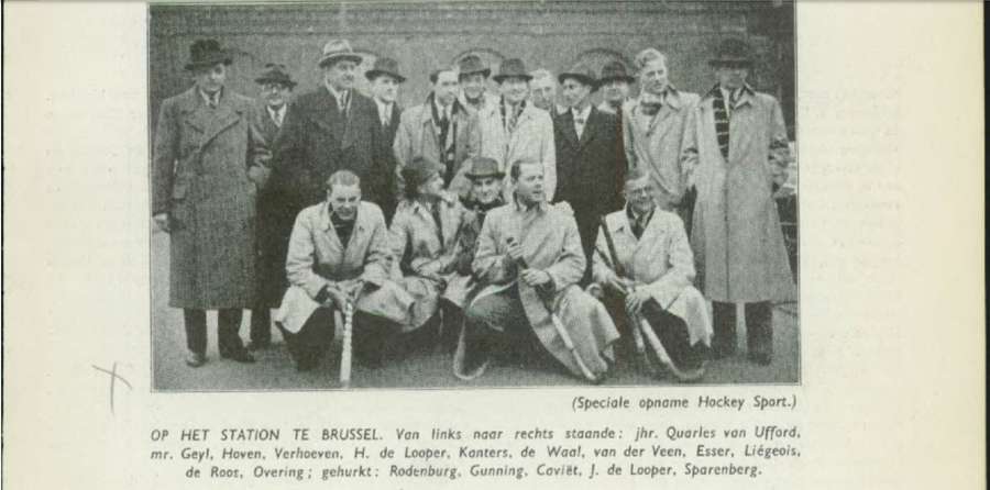 Piet Roodenburgh (Crouching, 1-L) and the Dutch national after arriving in Brussels, 1940 Piet Roodenburgh (Crouching, 1-L) and the Dutch national after arriving in Brussels, 1940