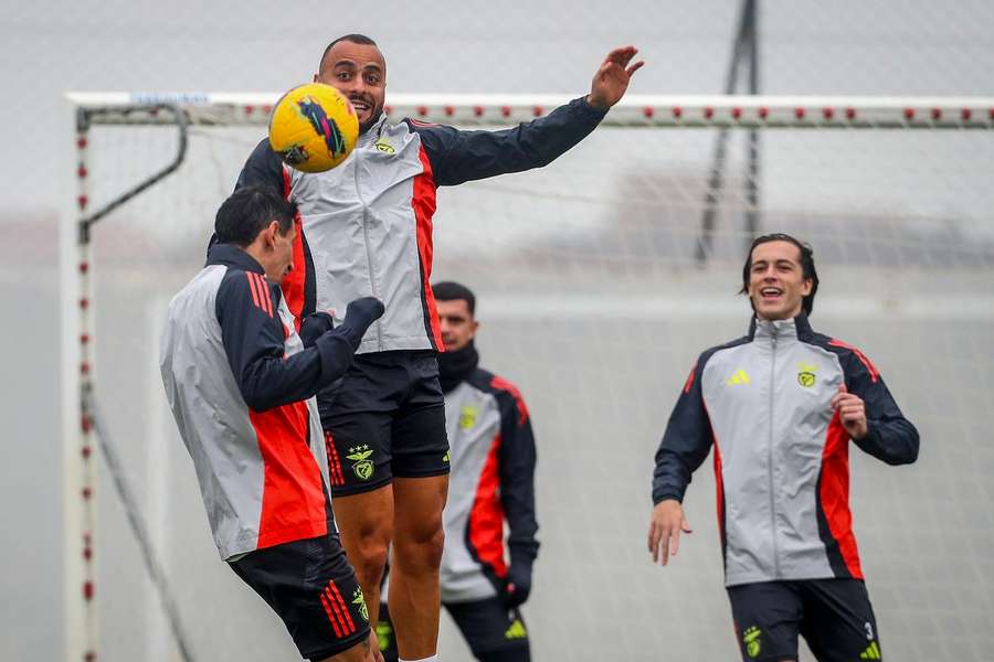 Benfica treina para o jogo com o SC Braga