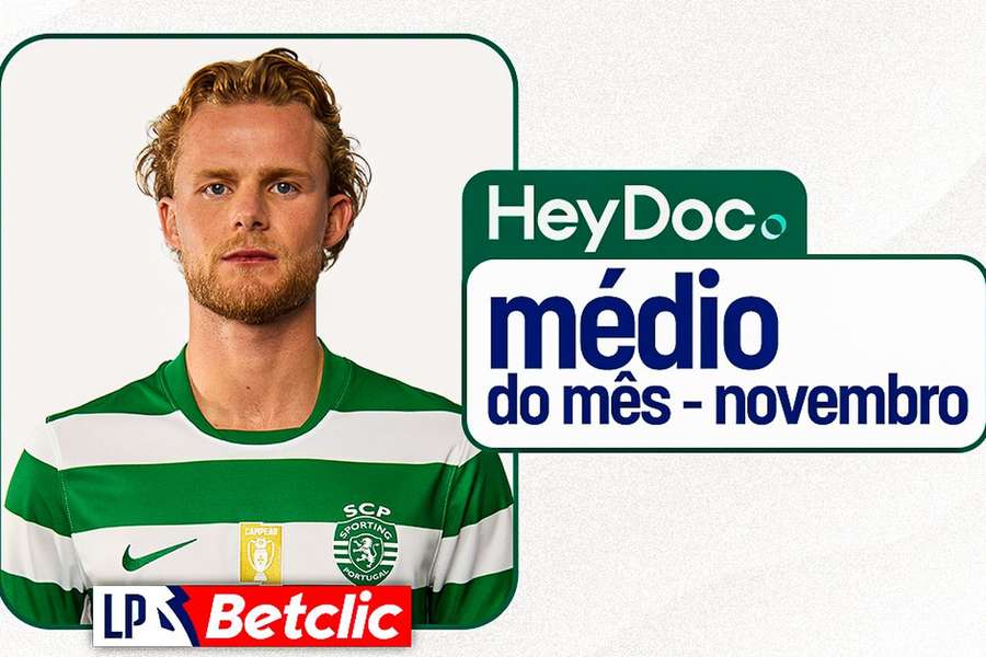 Hjulmand, melhor médio do mês de novembro na Liga Hjulmand, melhor médio do mês de novembro na Liga