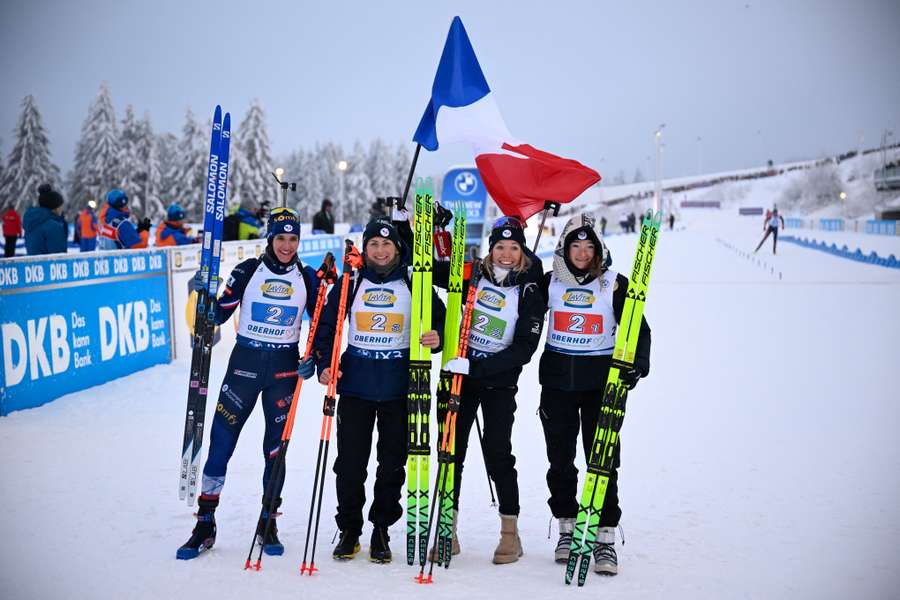 Les Françaises remportent le relais d'Oberhof, à un mois des JO-2026 Les Françaises remportent le relais d'Oberhof, à un mois des JO-2026