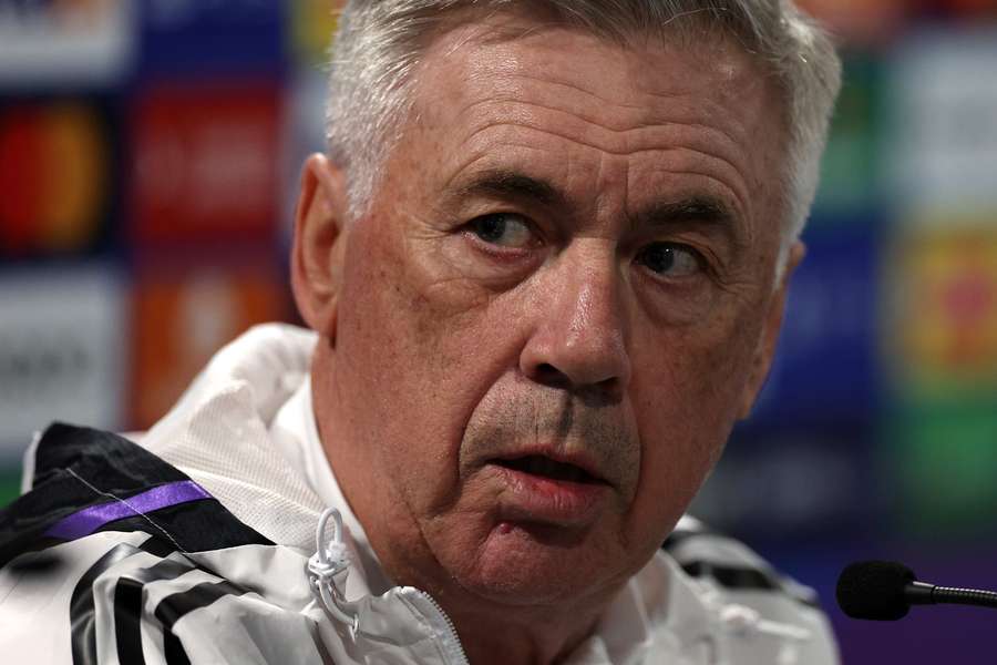 Ancelotti en conférence de presse.