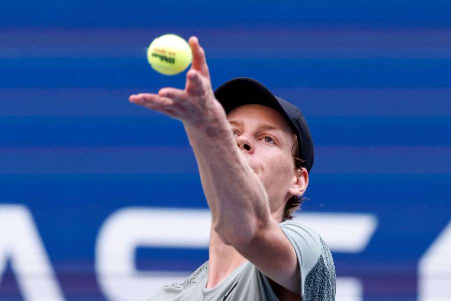 Jannik Sinner em ação no US Open