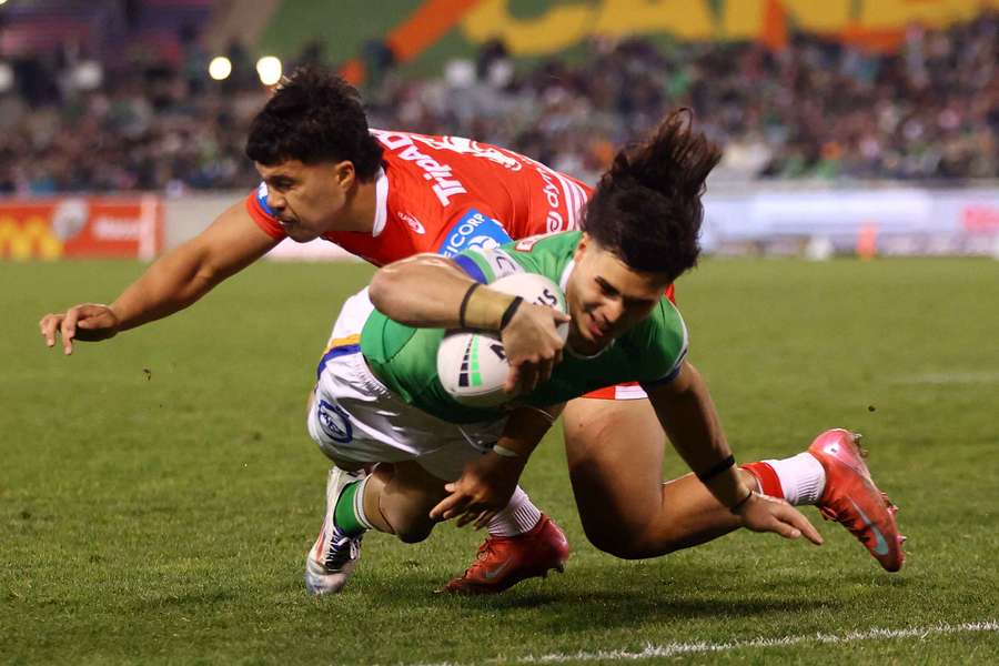 Canberra's Kaeo Weekes produced one of the performances of the season in the Raiders' weekend win. 