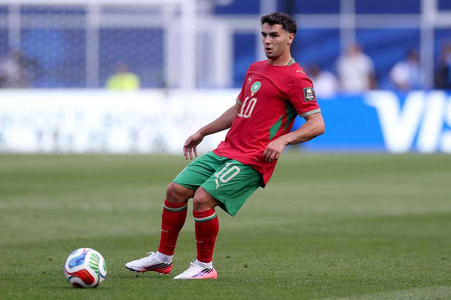 Brahim, en un partido anterior con Marruecos