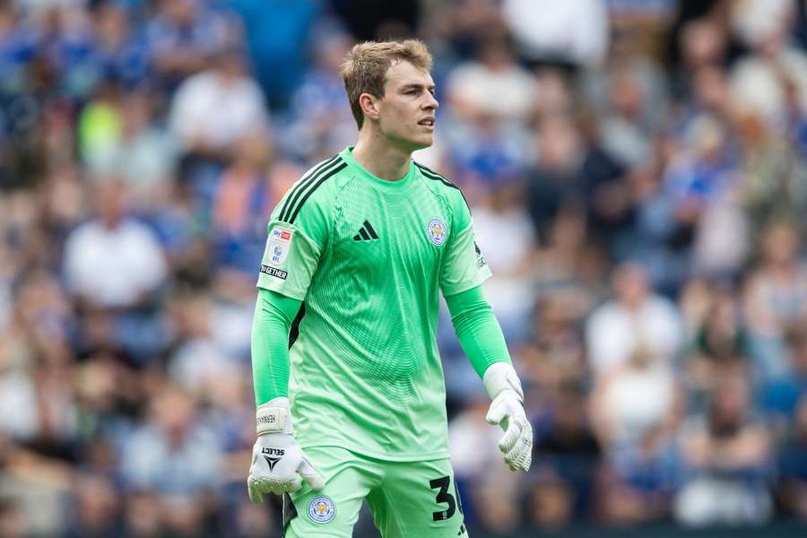 Mads Hermansen in action for Leicester