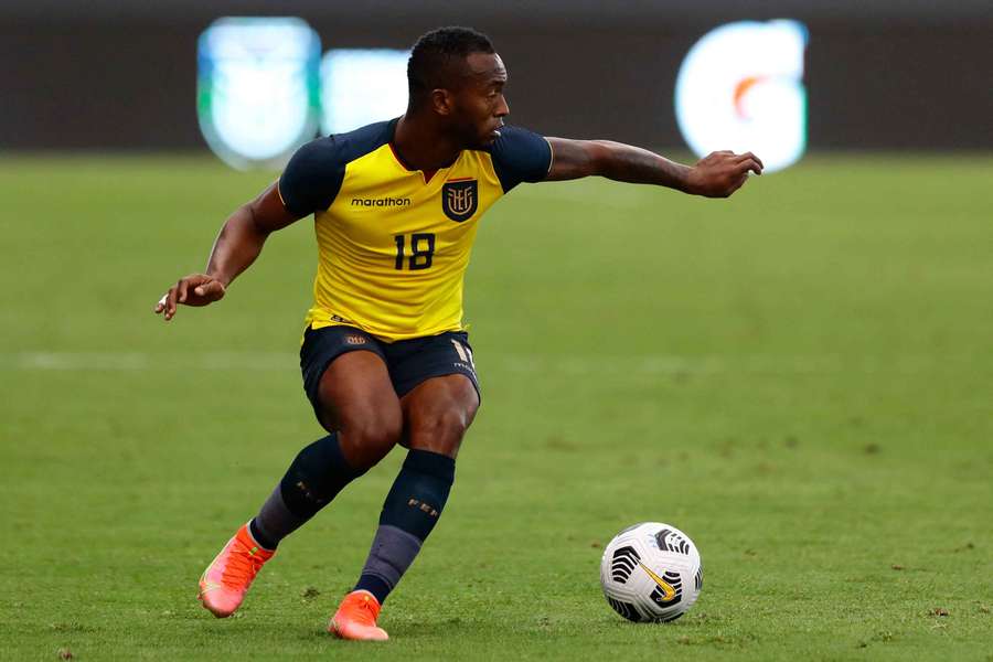 Pedro Perlaza, con la selección de Ecuador.