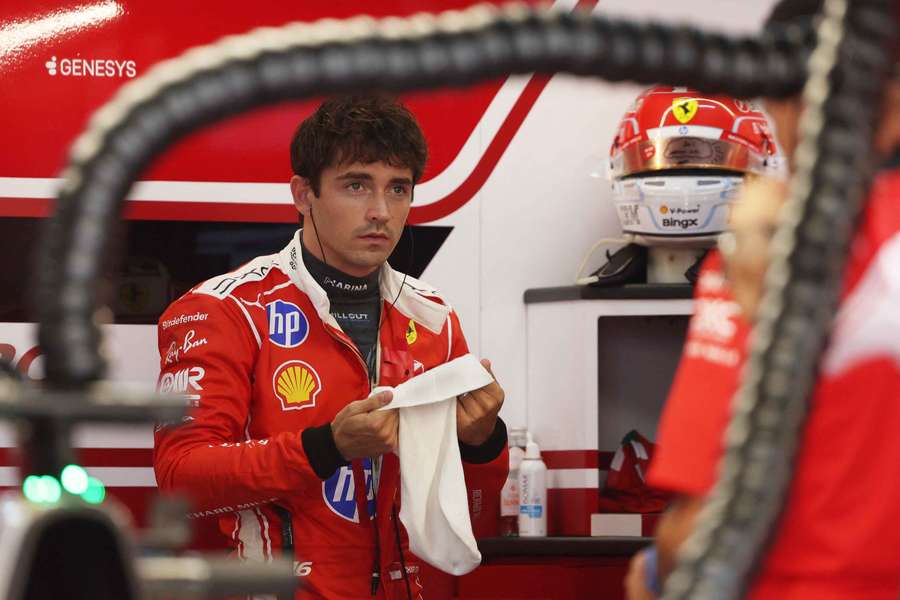 Ferrari's Charles Leclerc during practice