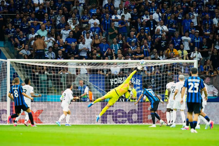 Courtois, determinante contra la Atalanta.