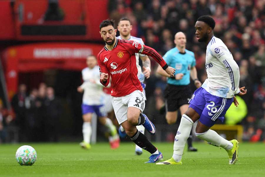 Bruno Fernandes em ação pelo United