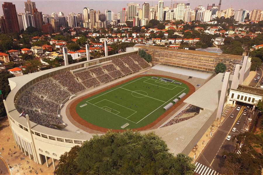 Projeto do Novo Pacaembu divulgado pela Allegra 