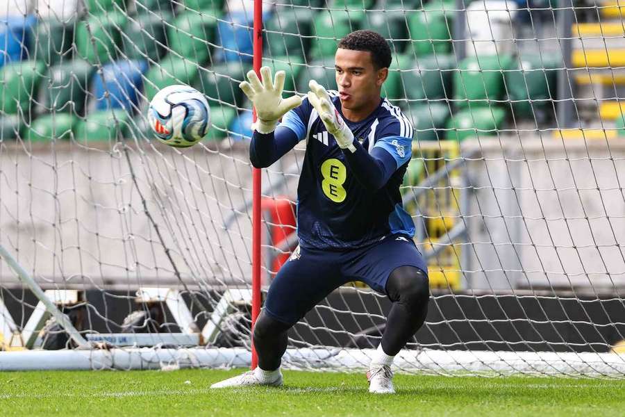 Pierce Charles takes part in a training session Pierce Charles takes part in a training session