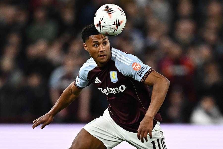 Aston Villa's Watkins in action