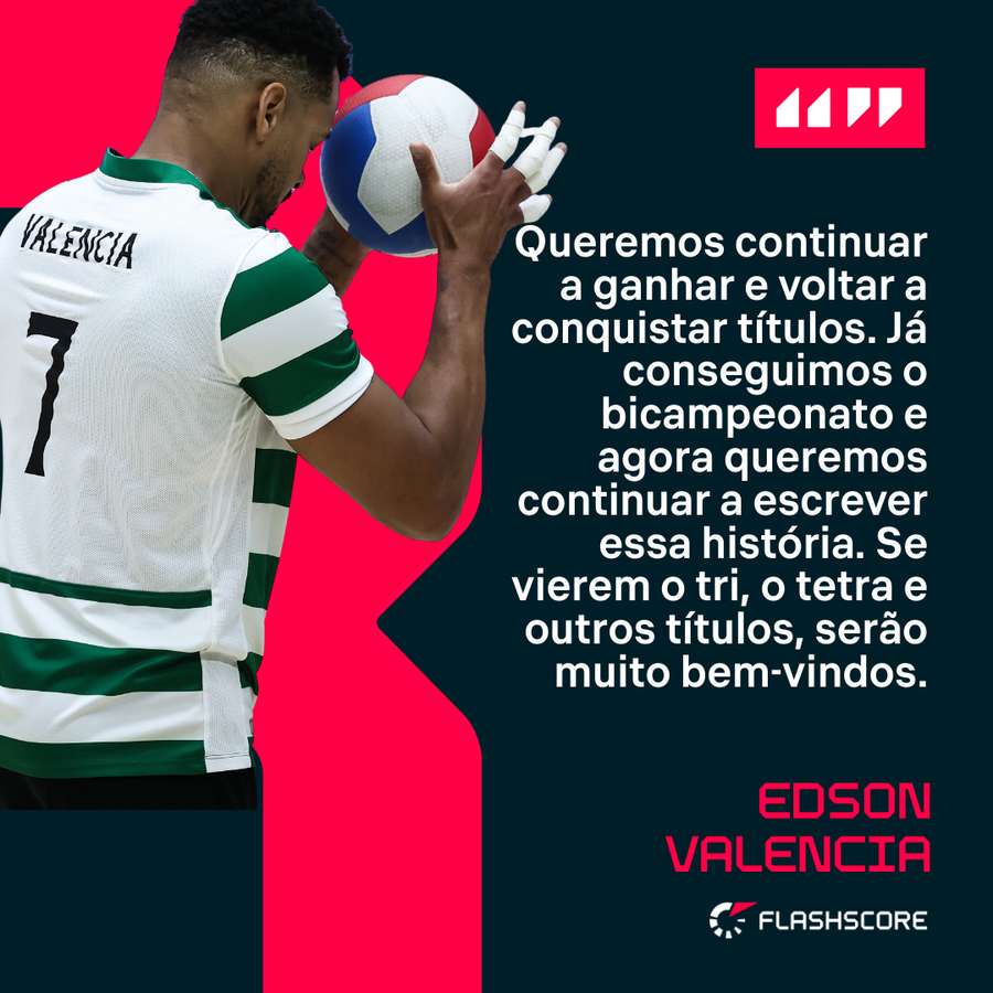 Edson Valencia é o porta-voz das ambições da equipa de voleibol do Sporting Edson Valencia é o porta-voz das ambições da equipa de voleibol do Sporting