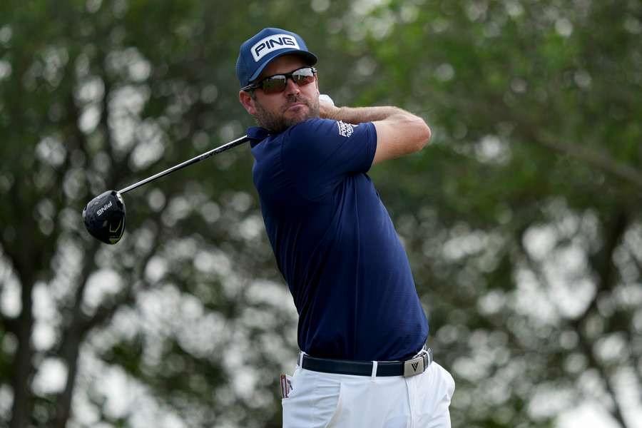 Corey Conners of Canada plays his shot 