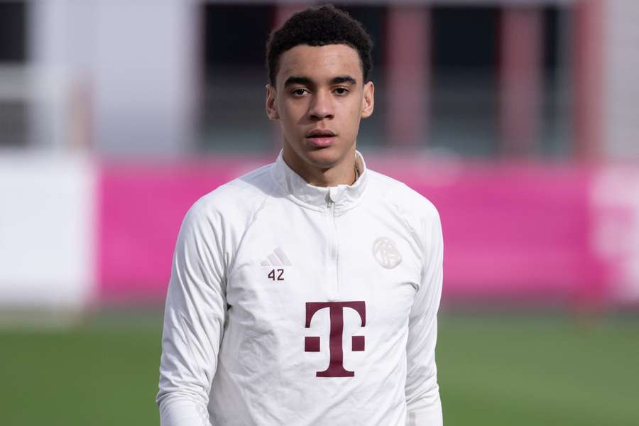 Jamal Musiala im Bayern-Training.