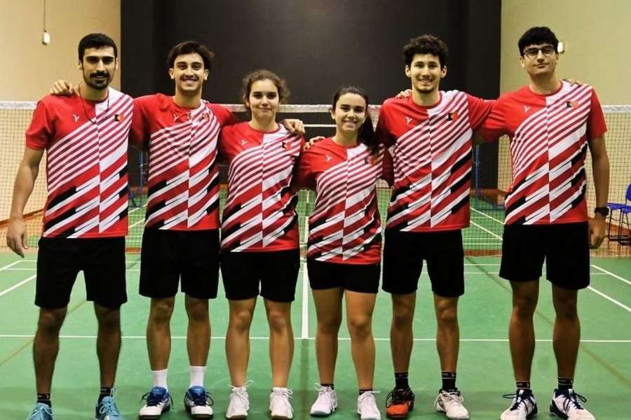 A equipa portuguesa de badminton