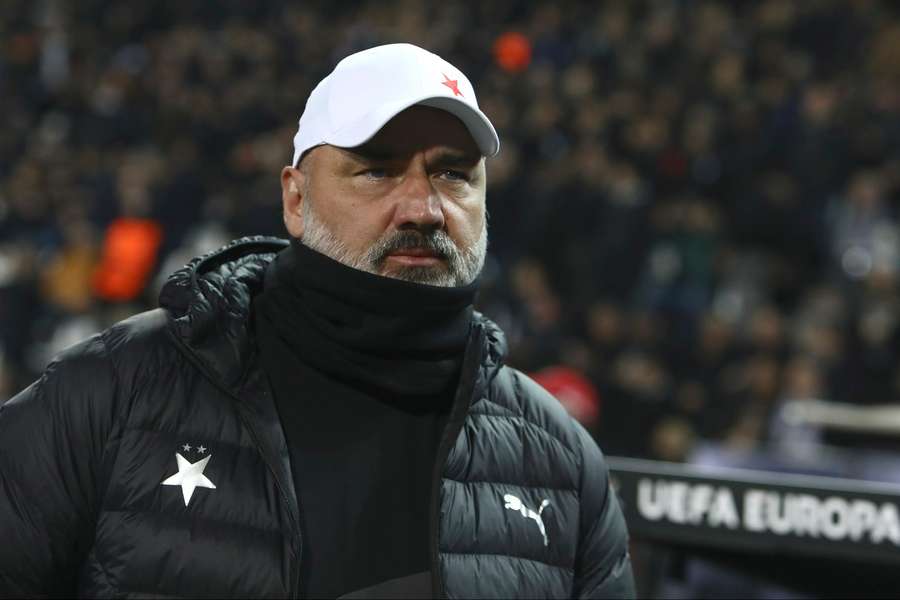 Jindřich Trpišovský byl po zápase v Soluni zklamaný.