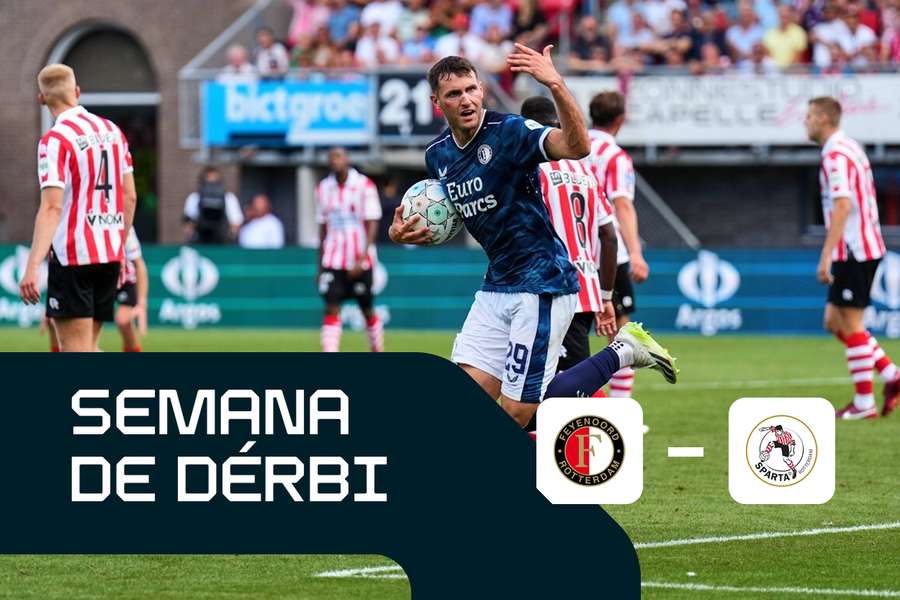 O primeiro clássico da temporada entre Sparta e Feyenoord terminou empatado (2-2)