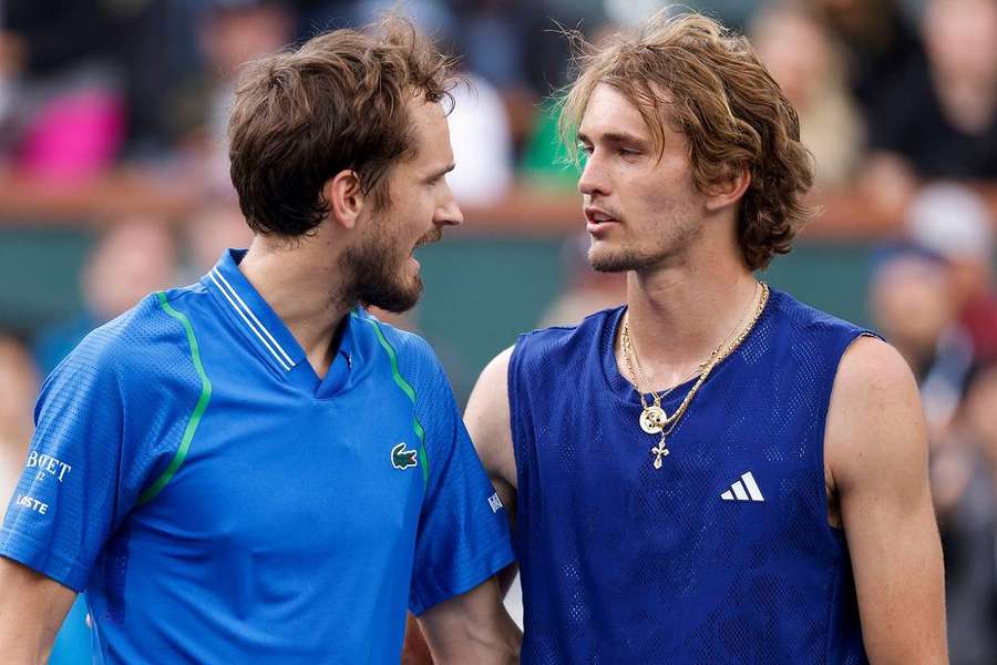 Medvedev et Zverev le 14 mars.