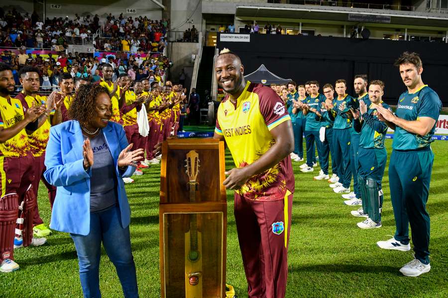 Andre Russell was given a guard of honour before his final match