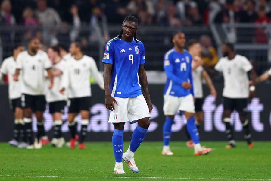Moise Kean in action for Italy