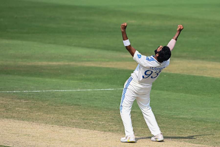 Bumrah celebrates India's win in the second Test