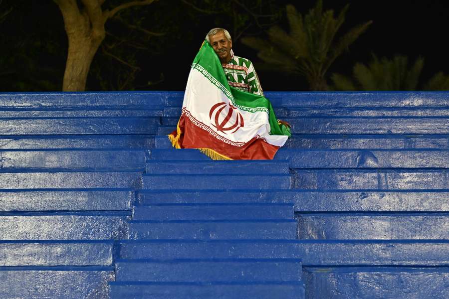 Un supporter iranien à Doha mercredi.