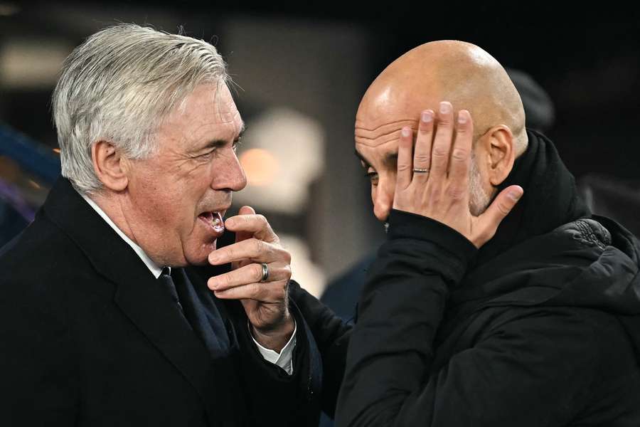 Ancelotti y Guardiola, en el Etihad