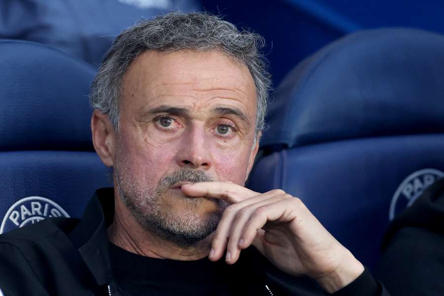 Luis Enrique face au Bayern Munich mardi soir.