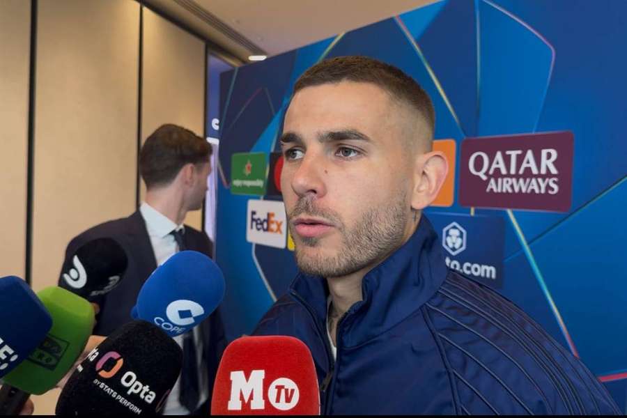 Lucas Hernández en el Campus PSG el miércoles.