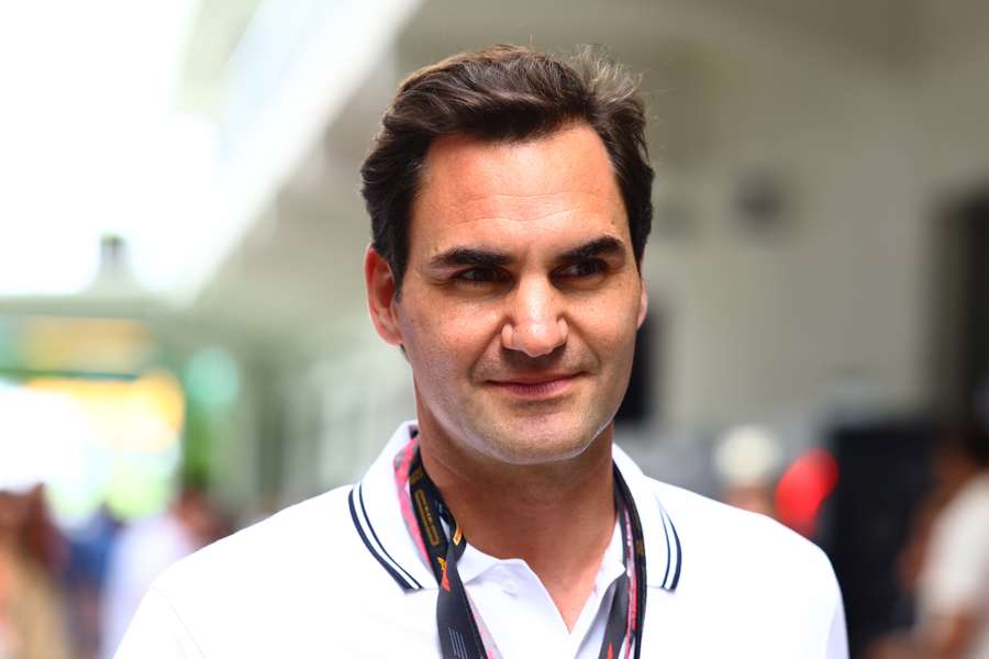 Roger Federer besøgte Formel 1 Grand Prix'et i Miami søndag aften