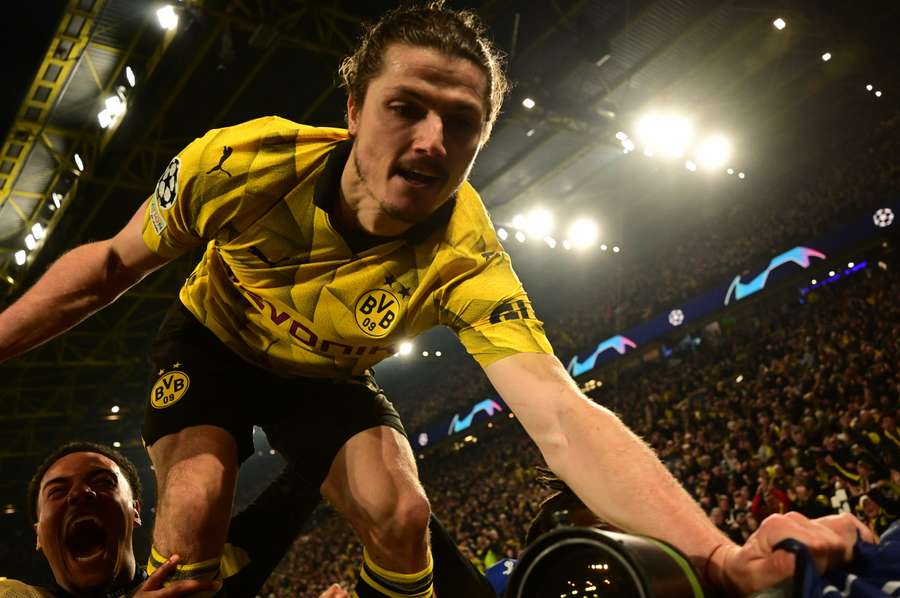 Sabitzer comandó la goleada del Dortmund